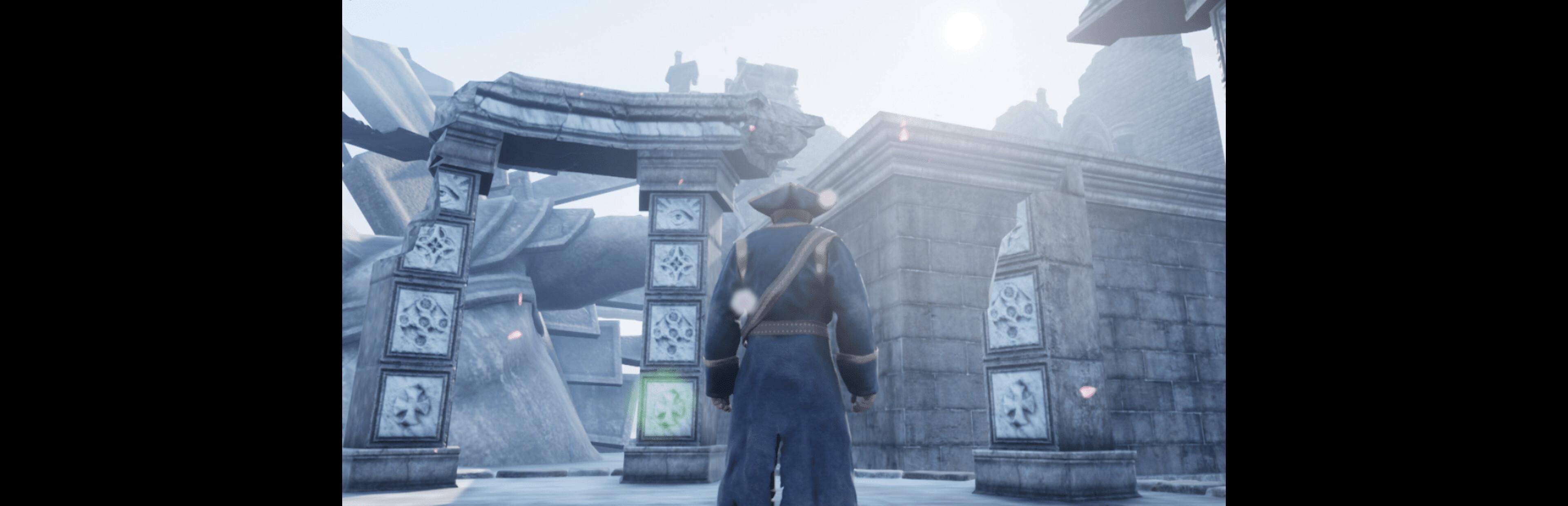 Misty ruins plaza from Universe of Trials