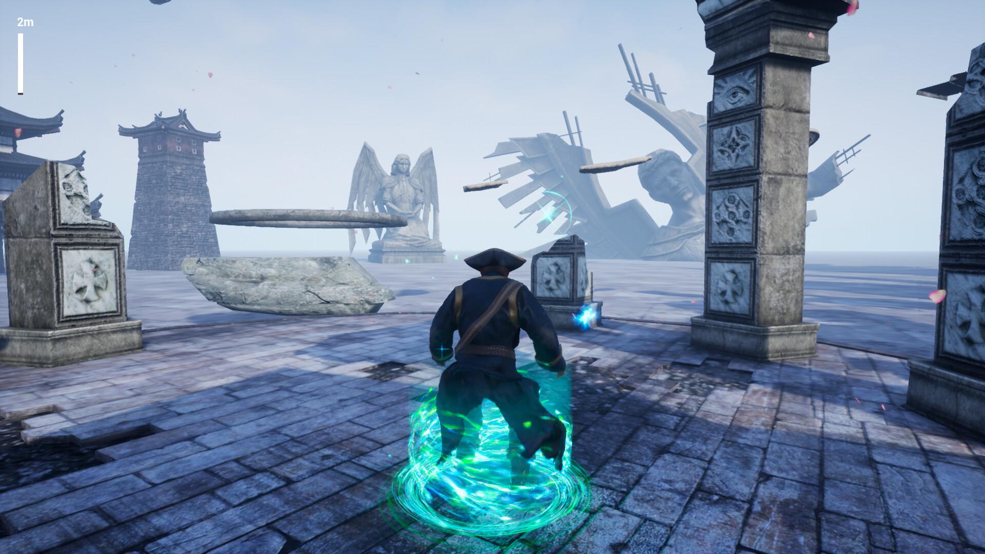 Magical circle traversal in the ruins